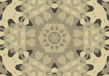 Geometrik soyut kaleydoskopik simetrik desenli klasik dekoratif arkaplan
