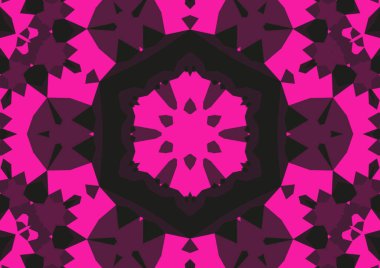 Geometrik soyut kaleydoskopik simetrik desenli klasik dekoratif arkaplan