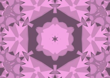 Geometrik soyut kaleydoskopik simetrik desenli klasik dekoratif arkaplan