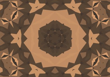 Geometrik soyut kaleydoskopik simetrik desenli klasik dekoratif arkaplan