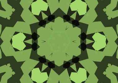 Geometrik soyut kaleydoskopik simetrik desenli klasik dekoratif arkaplan
