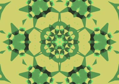 Geometrik soyut kaleydoskopik simetrik desenli klasik dekoratif arkaplan