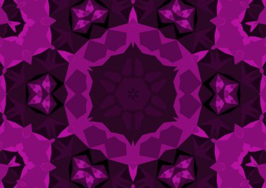 Geometrik soyut kaleydoskopik simetrik desenli klasik dekoratif arkaplan
