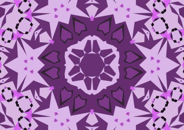 Geometrik soyut kaleydoskopik simetrik desenli klasik dekoratif arkaplan