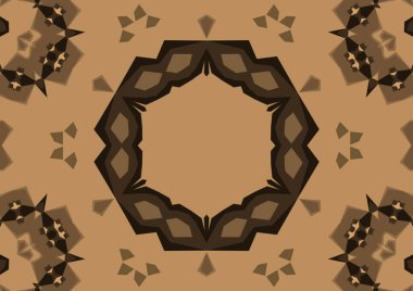 Geometrik soyut kaleydoskopik simetrik desenli klasik dekoratif arkaplan
