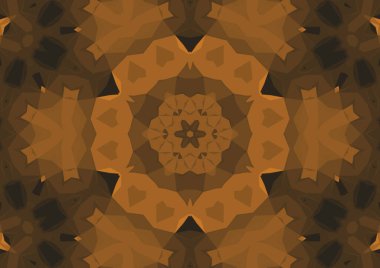 Geometrik soyut kaleydoskopik simetrik desenli klasik dekoratif arkaplan