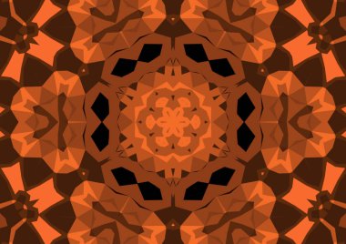 Geometrik soyut kaleydoskopik simetrik desenli klasik dekoratif arkaplan