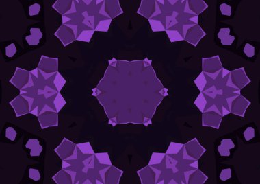 Geometrik soyut kaleydoskopik simetrik desenli klasik dekoratif arkaplan