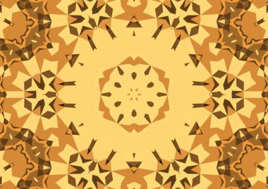 Geometrik soyut kaleydoskopik simetrik desenli klasik dekoratif arkaplan