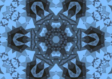 Geometrik soyut kaleydoskopik simetrik desenli klasik dekoratif arkaplan