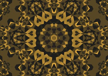 Geometrik soyut kaleydoskopik simetrik desenli klasik dekoratif arkaplan