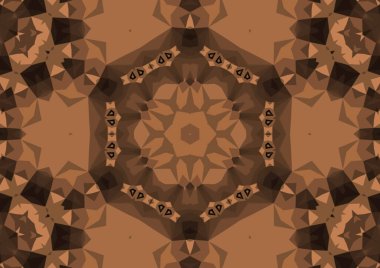 Geometrik soyut kaleydoskopik simetrik desenli klasik dekoratif arkaplan