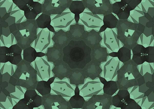 Vintage Dekorativen Hintergrund Mit Geometrischen Abstrakten Kaleidoskopischen Symmetrischen Muster — Stockfoto