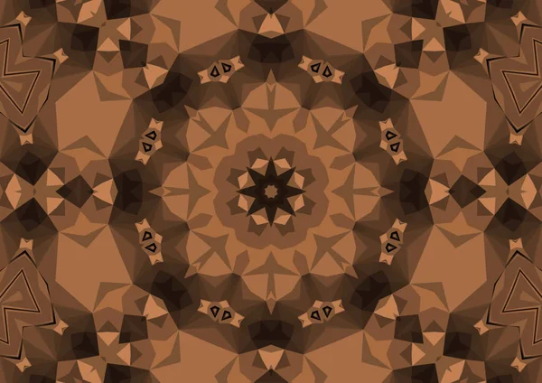 幾何学的な抽象的な万華鏡の対称パターンを持つヴィンテージ装飾的背景 — ストック写真