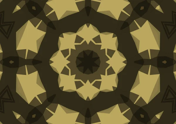 Vintage Decorative Background Geometric Abstract Kaleidoscopic Symmetrical Pattern — Stock Photo, Image