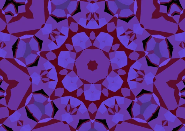 Ročník Dekorativní Pozadí Geometrickým Abstraktním Kaleidoskopickým Symetrickým Vzorem — Stock fotografie