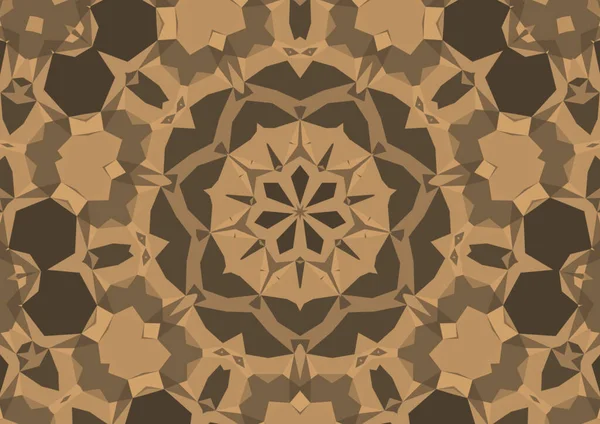 Vintage Dekorativen Hintergrund Mit Geometrischen Abstrakten Kaleidoskopischen Symmetrischen Muster — Stockfoto