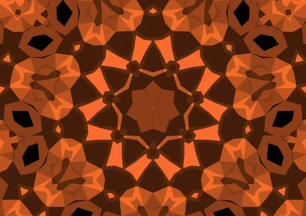 Ročník Dekorativní Pozadí Geometrickým Abstraktním Kaleidoskopickým Symetrickým Vzorem — Stock fotografie