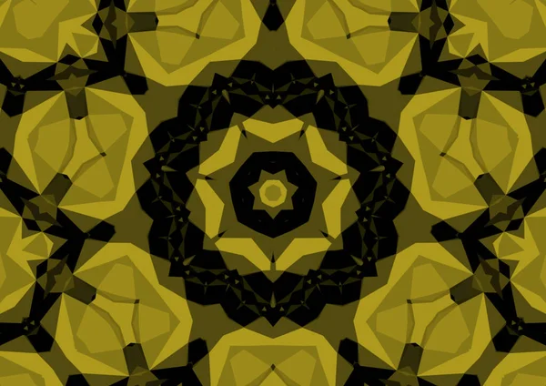 Vintage Decorative Background Geometric Abstract Kaleidoscopic Symmetrical Pattern — Stock Photo, Image