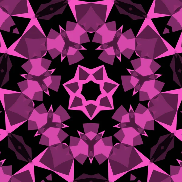 幾何学的な抽象的な万華鏡の対称パターンを持つヴィンテージ装飾ピンクの背景 — ストック写真