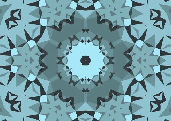 Vintage Decoratieve Achtergrond Met Geometrische Abstracte Caleidoscopische Symmetrische Patroon — Stockfoto