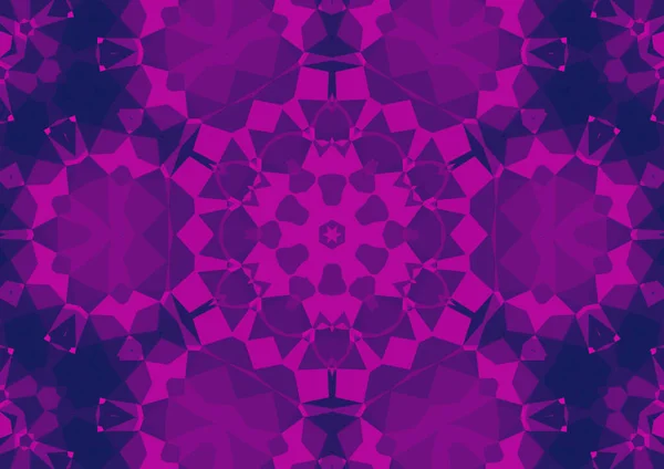 Fondo Rosa Decorativo Vintage Con Patrón Simétrico Caleidoscópico Abstracto Geométrico —  Fotos de Stock