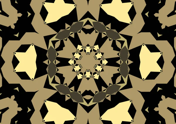 Fond Décoratif Vintage Avec Motif Géométrique Abstrait Kaléidoscopique Symétrique — Photo