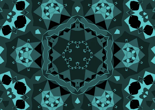Geometrik Soyut Kaleydoskopik Simetrik Desenli Klasik Dekoratif Arkaplan — Stok fotoğraf