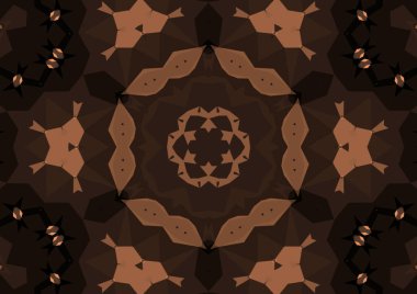 Geometrik soyut kaleydoskopik simetrik desenli klasik dekoratif arkaplan