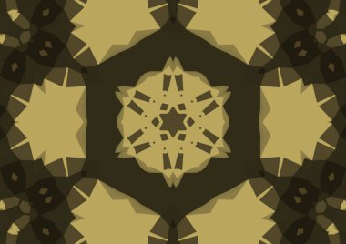 Geometrik soyut kaleydoskopik simetrik desenli klasik dekoratif arkaplan