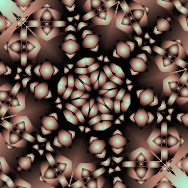 Geometrik soyut kaleydoskopik simetrik desenli klasik dekoratif arkaplan