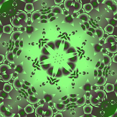 Geometrik soyut kaleydoskopik simetrik desenli klasik dekoratif arkaplan