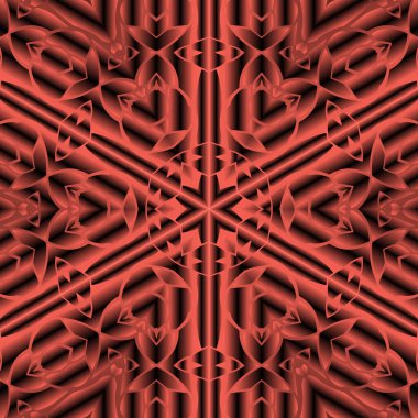 Geometrik soyut kaleydoskopik simetrik desenli klasik dekoratif arkaplan