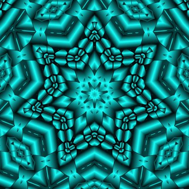 Geometrik soyut kaleydoskopik simetrik desenli klasik dekoratif arkaplan