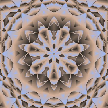 Geometrik soyut kaleydoskopik simetrik desenli klasik dekoratif arkaplan