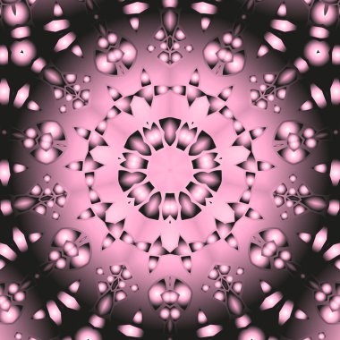 Geometrik soyut kaleydoskopik simetrik desenli klasik dekoratif arkaplan