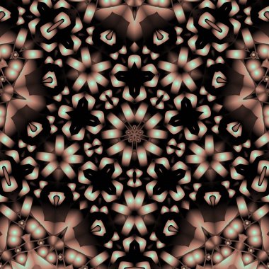 Geometrik soyut kaleydoskopik simetrik desenli klasik dekoratif arkaplan
