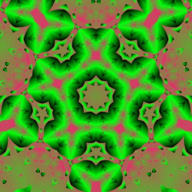 Geometrik soyut kaleydoskopik simetrik desenli klasik dekoratif arkaplan