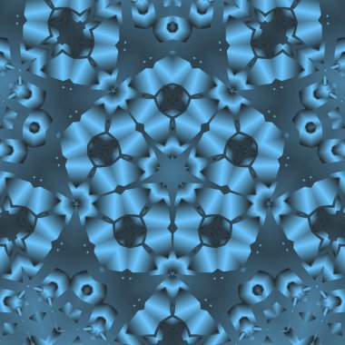 Geometrik soyut kaleydoskopik simetrik desenli klasik dekoratif arkaplan