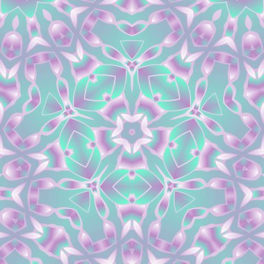 Geometrik soyut kaleydoskopik simetrik desenli klasik dekoratif arkaplan