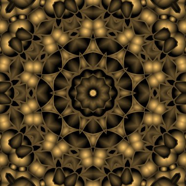 Geometrik soyut kaleydoskopik simetrik desenli klasik dekoratif arkaplan