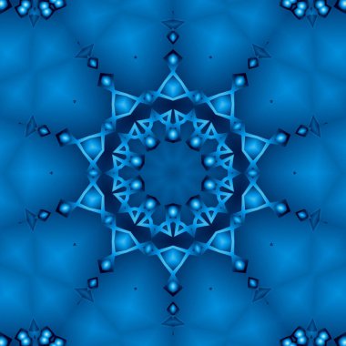 Geometrik soyut kaleydoskopik simetrik desenli klasik dekoratif arkaplan