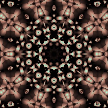 Geometrik soyut kaleydoskopik simetrik desenli klasik dekoratif arkaplan