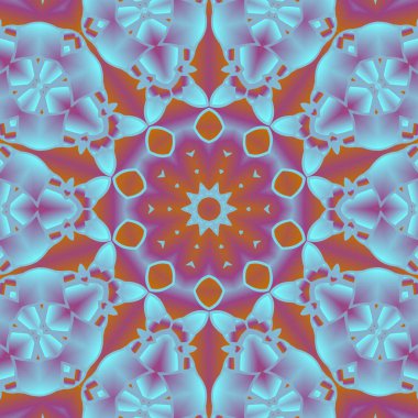 Geometrik soyut kaleydoskopik simetrik desenli klasik dekoratif arkaplan