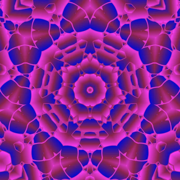 Ročník Dekorativní Pozadí Geometrickým Abstraktním Kaleidoskopickým Symetrickým Vzorem — Stock fotografie