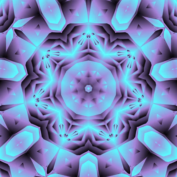 Vintage Decorative Background Geometric Abstract Kaleidoscopic Symmetrical Pattern — Stock Photo, Image