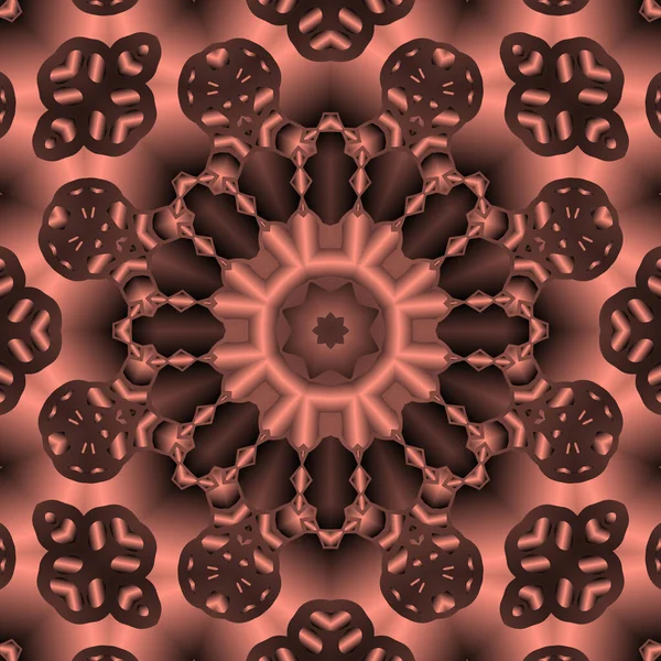 Ročník Dekorativní Pozadí Geometrickým Abstraktním Kaleidoskopickým Symetrickým Vzorem — Stock fotografie