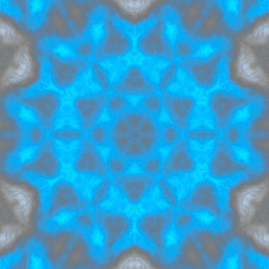 Dijital illüstrasyon, geometrik soyut, üç boyutlu rahatlama efekti. Mavi ve gri renkler