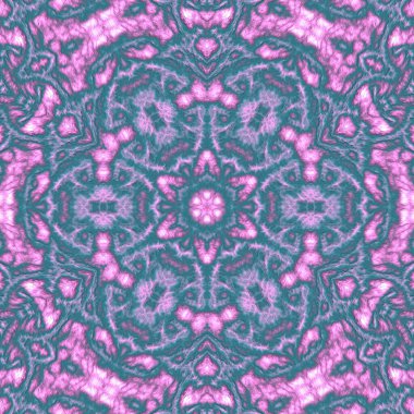 Dijital illüstrasyon, geometrik soyut, üç boyutlu rahatlama efekti. Pembe ve mavi renkler