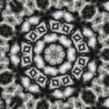 Dijital illüstrasyon, geometrik soyut desen ve üç boyutlu rahatlama efekti. Bej ve siyah renkler